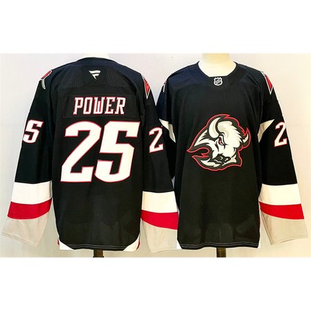 Youth Buffalo Sabres #25 Owen Power Black 2024-25 Alternate Stitched Hockey Jersey