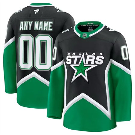 Men's Dallas Stars Custom Black 2025-26 Alternate Stitched Hockey Premium Jersey