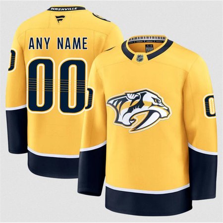 Youth Nashville Predators Custom Gold 2024-25 Home Stitched Hockey Jersey