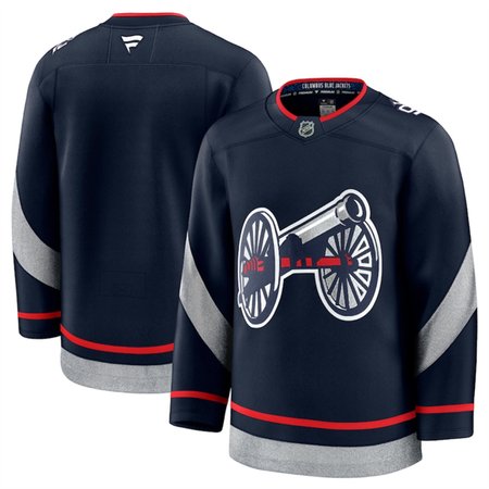 Men's Columbus Blue Jackets Blank Navy 2024-25 Stitched Hockey Premium Jersey