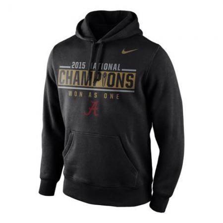 Alabama Crimson Tide College Football Playoff 2015 National Champions Locker Room Pullover Hoodie Black