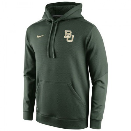 Baylor Bears Sideline KO Chain Fleece Therma-FIT Hoodie Green