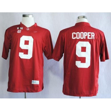 Crimson Tide #9 Amari Cooper Red Limited 2016 College Football Playoff National Championship Patch Stitched NCAA Jersey