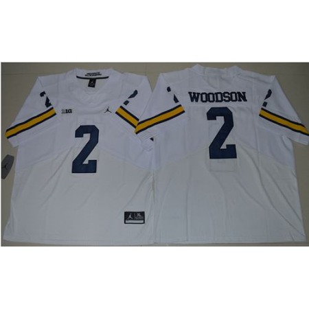 Wolverines #2 Charles Woodson White Elite Stitched NCAA Jersey