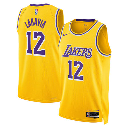 Youth Los Angeles Lakers #12 Jake LaRavia Nike Gold Icon Edition Swingman Jersey