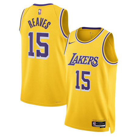 Youth Los Angeles Lakers #15 Austin Reaves Nike Gold Icon Edition Swingman Jersey
