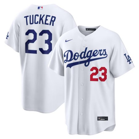 Men's Los Angeles Dodgers #23 Kyle Tucker White Home Stadium Jersey