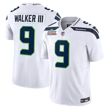 Youth Seattle Seahawks #9 Kenneth Walker III White Super Bowl LX Vapor F.U.S.E. Limited Stitched Jersey