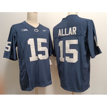 Men's Penn State Nittany Lions #15 Drew Allar Navy Stitched Jersey