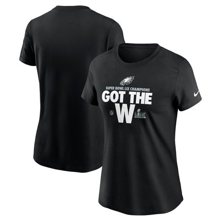 Women's Philadelphia Eagles Black Super Bowl LIX Champions Parade T-Shirt