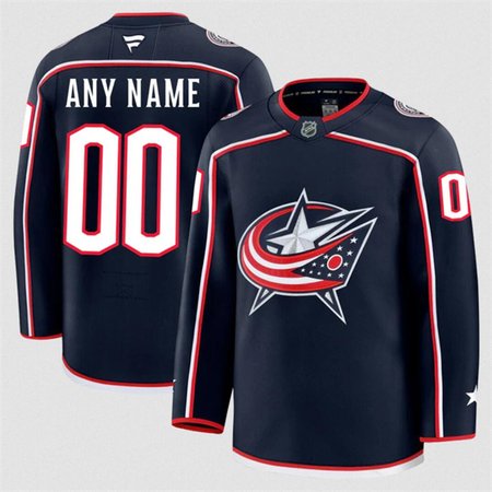 Men's Columbus Blue Jackets Active Player Custom Navy 2024-25 Home Stitched Hockey Jersey