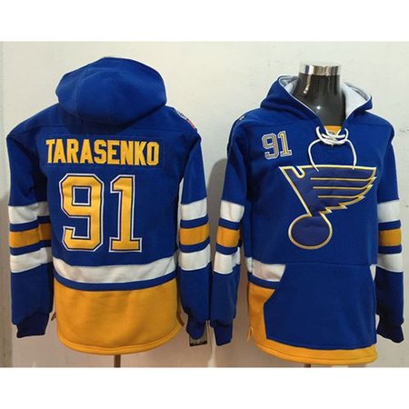 Men's St. Louis Blues Active Player Custom Light Blue Name & Number Pullover Hoodie