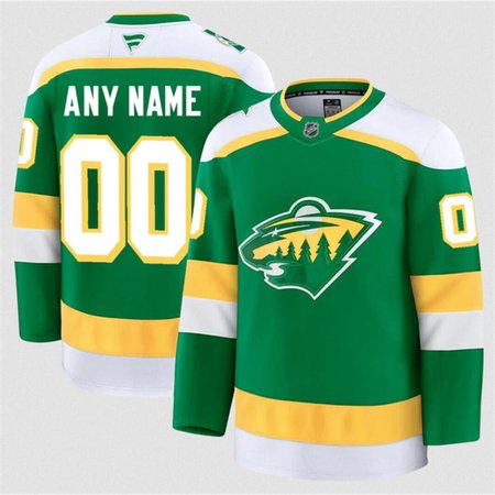 Men's Minnesota Wild ACTIVE PLAYER Custom Green 2024-25 Alternate Stitched Hockey Jersey