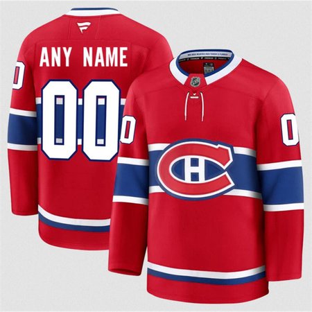 Men's Montreal Canadiens Active Player Custom Red 2024-25 Home Stitched Hockey Jersey