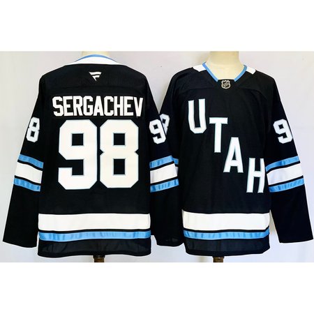 Men's Utah Hockey Club #98 Mikhail Sergachev Navy 2024-25 Stitched Jersey