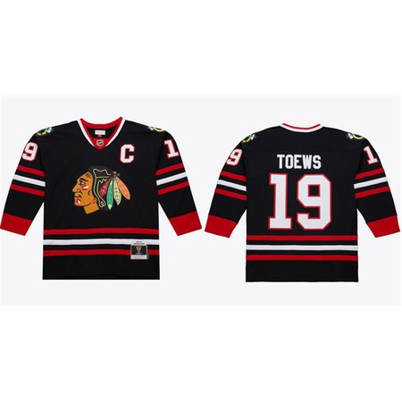 Men's Chicago Blackhawks #19 Jonathan Toews Black 2008/09 Stitched Hockey Jersey