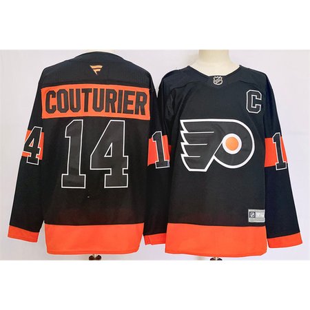 Men's Philadelphia Flyers #14 Sean Couturier Black 2024 Stitched Jersey