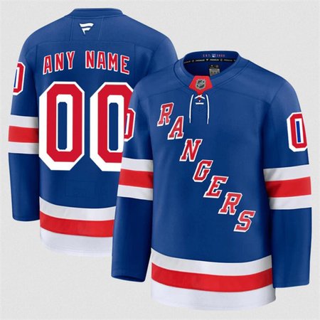 Men's New York Rangers Active Player Custom Royal 2024-25 Home Stitched Hockey Jersey