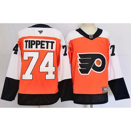 Men's Philadelphia Flyers #74 Owen Tippett Orange 2024 Stitched Jersey