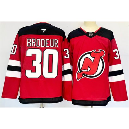 Men's New Jersey Devils #30 Martin Brodeur Red 2024-25 Home Stitched Hockey Jersey