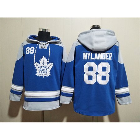 Men's Toronto Maple Leafs #88 William Nylander Blue Ageless Must-Have Lace-Up Pullover Hoodie
