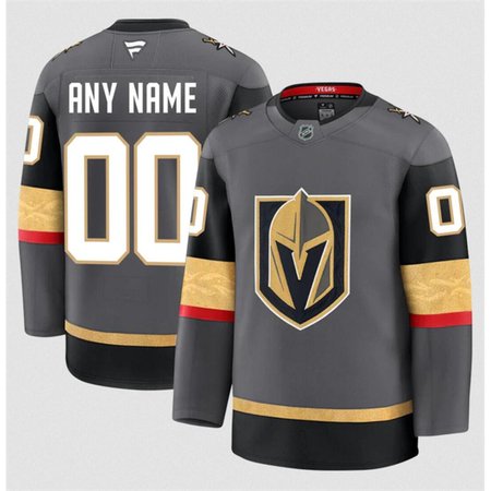 Men's Vegas Golden Knights Active Player Custom Grey 2024-25 Alternate Stitched Hockey Jersey