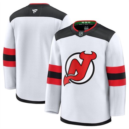 Men's New Jersey Devils Blank White 2024-25 Away Stitched Hockey Jersey