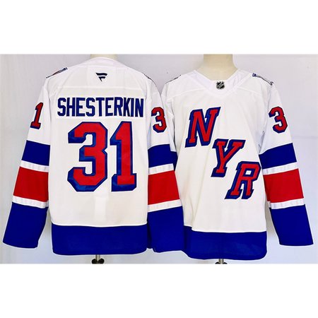 Men's New York Rangers #31 Igor Shesterkin White 2024-25 Stadium Series Stitched Jersey