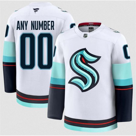 Men's Seattle Kraken ACTIVE PLAYER Custom White 2024-25 Away Stitched Hockey Jersey