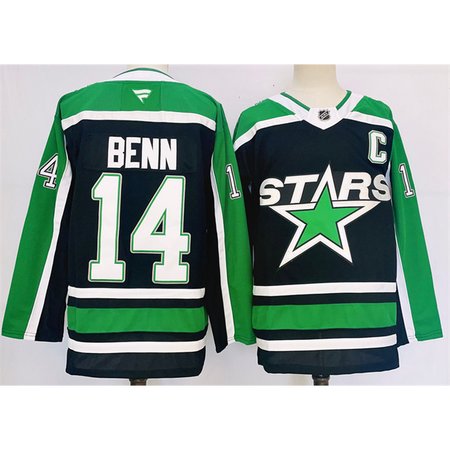 Men's Dallas Stars #14 Jamie Benn Black 2024-25 Reverse Retro Stitched Jersey