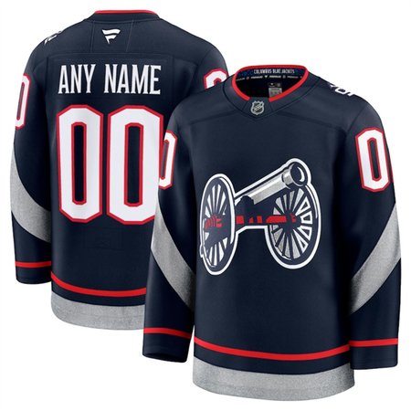 Men's Columbus Blue Jackets Active Player Custom Navy 2024-25 Stitched Hockey Jersey
