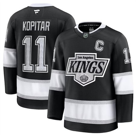 Men's Los Angeles Kings #11 Anze Kopitar Black 2024-25 Home Stitched Hockey Jersey