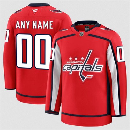 Men's Washington Capitals Active Player Custom Red 2024-25 Home Stitched Hockey Jersey
