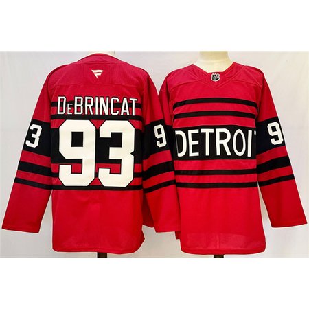 Men's Detroit Red Wings #93 Alex DeBrincat Red 2024-25 Reverse Retro Stitched Jersey