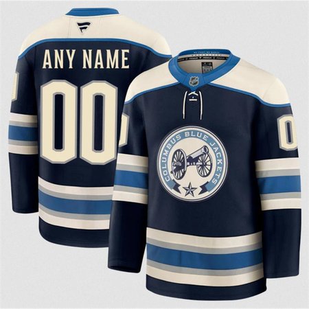 Men's Columbus Blue Jackets Active Player Custom Navy 2024-25 Alternate Stitched Hockey Jersey