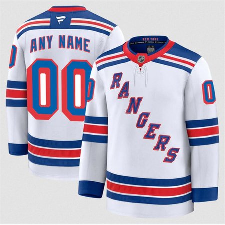 Men's New York Rangers ACTIVE PLAYER Custom White 2024-25 Away Stitched Hockey Jersey