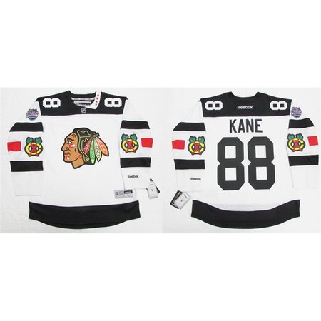 Men's Chicago Blackhawks #88 Patrick Kane White 2016 Stitched Hockey Jersey