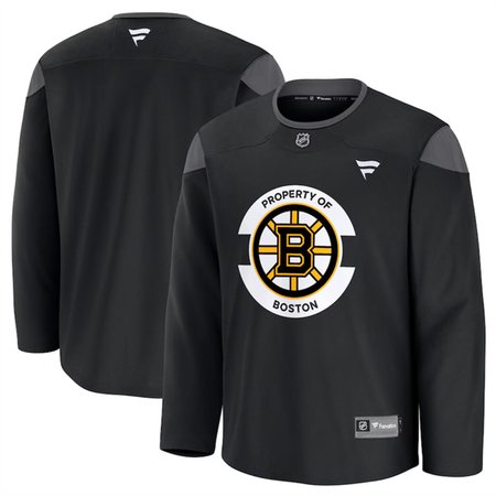 Men's Boston Bruins Black 2024-25 Home Team Practice Stitched Hockey Jersey