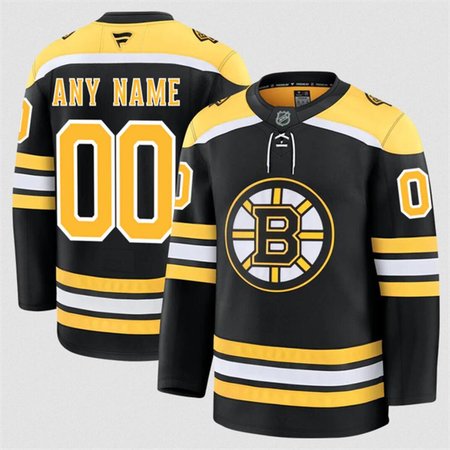 Men's Boston Bruins Active Player Custom Black 2024-25 Home Stitched Hockey Jersey