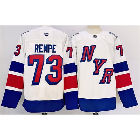 Men's New York Rangers #73 Matt Rempe White 2024-25 Stadium Series Stitched Jersey