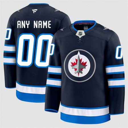 Men's Winnipeg Jets Active Player Custom Navy 2024-25 Home Stitched Hockey Jersey