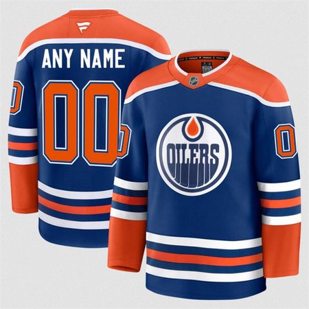 Men's Edmonton Oilers ACTIVE PLAYER Custom Royal 2024-25 Home Stitched Hockey Jersey