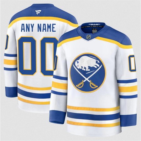 Men's Buffalo Sabres ACTIVE PLAYER Custom White 2024-25 Away Stitched Hockey Jersey