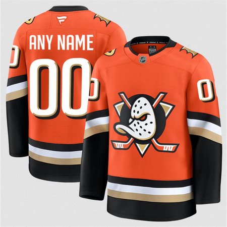 Men's Anaheim Ducks Active Player Custom Orange 2024-25 Home Stitched Hockey Jersey