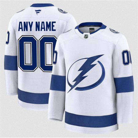 Men's Tampa Bay Lightning ACTIVE PLAYER Custom White 2024-25 Away Stitched Hockey Jersey