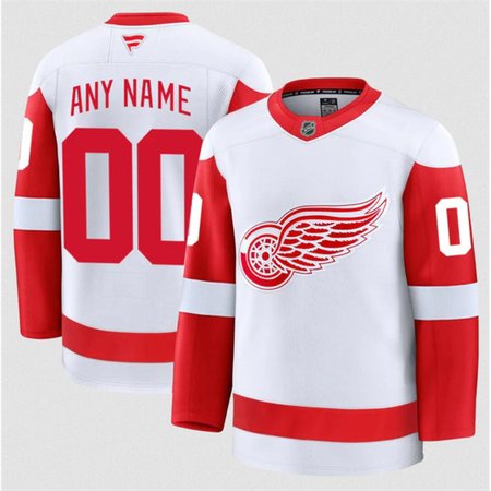 Men's Detroit Red Wings ACTIVE PLAYER Custom White 2024-25 Away Stitched Hockey Jersey