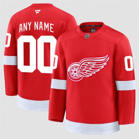 Men's Detroit Red Wings ACTIVE PLAYER Custom Red 2024-25 Home Stitched Hockey Jersey