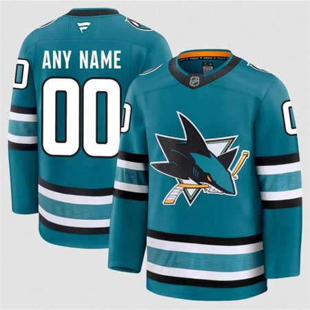 Men's San Jose Sharks Active Player Custom Teal 2024-25 Home Stitched Hockey Jersey