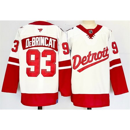 Men's Detroit Red Wings #93 Alex DeBrincat White/Red 2024-25 Stitched Jersey