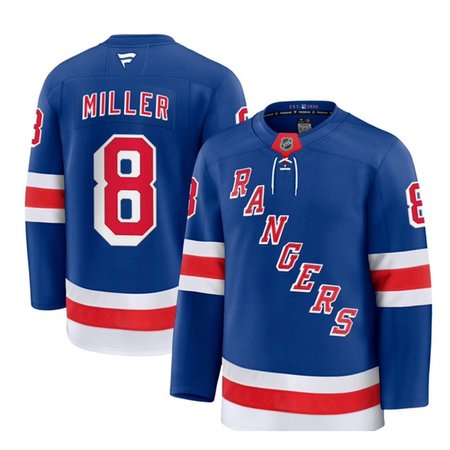 Men's New York Rangers #8 J.T. Miller Royal 2024-25 Home Stitched Hockey Jersey